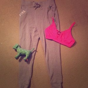 Grey VS pink joggers